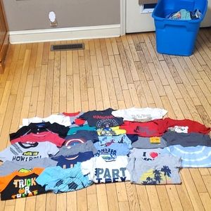 lot of toddler boy short sleeve shirts